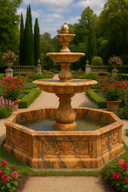 Rainbow natural stone three-tiered fountain