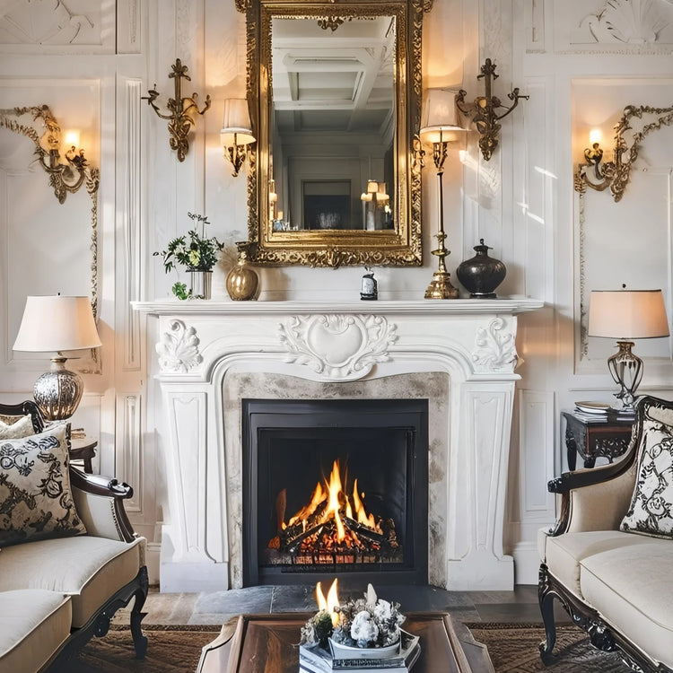 Snow White Marble Mantel
