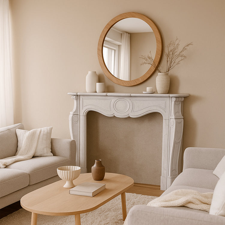 White Marble Hearth