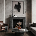 Black Marble fireplace modern fluted design