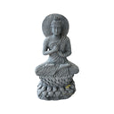 Stone statue of dark schist Buddha