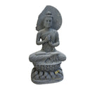 Stone statue of dark schist Buddha