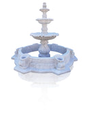 Large 3-tier White Outdoor Marble Fountain