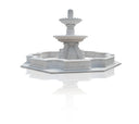 Large fountain with Octagonal fountain pool and Tiered pedestal
