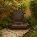 Classical revival Brown marble fountain