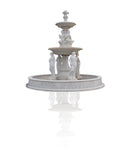 2 Tier Statuary Fountain White Marble