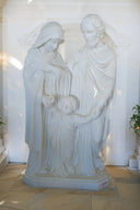 Baby Jesus with Mary and Joseph Marble Statue