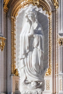 Marble Virgin Mary Statue