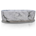 Marblebee Marble bathtub Arabescato White Marble