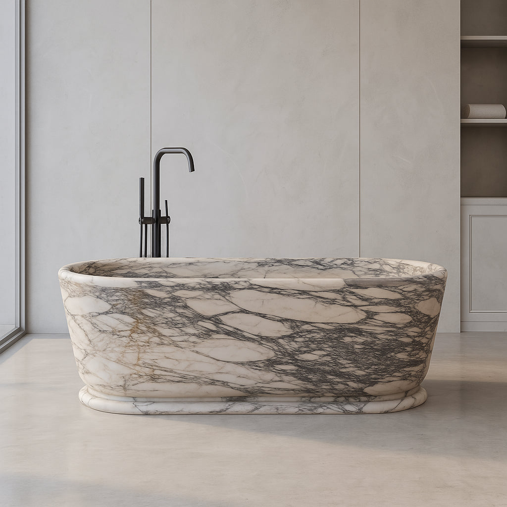Luxury Marble Bathtub Made From Calcutta Viola Marblebee luxury-marble-bathtub-made-from-calcutta-viola-marblebee