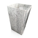 Marblebee Light Gray Marble Narrow Pedestal Sink