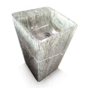 Light Grey Marblebee Square Pedestal Sink