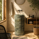 Green Marble Pedestal Sink (16.14" by 16.14" by 33.46")