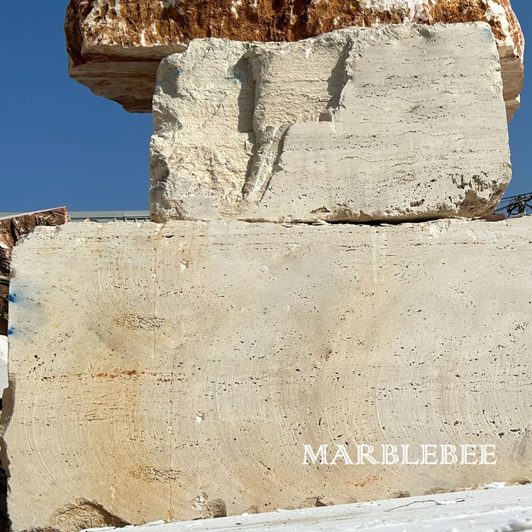 Beige travertine Marble Sample