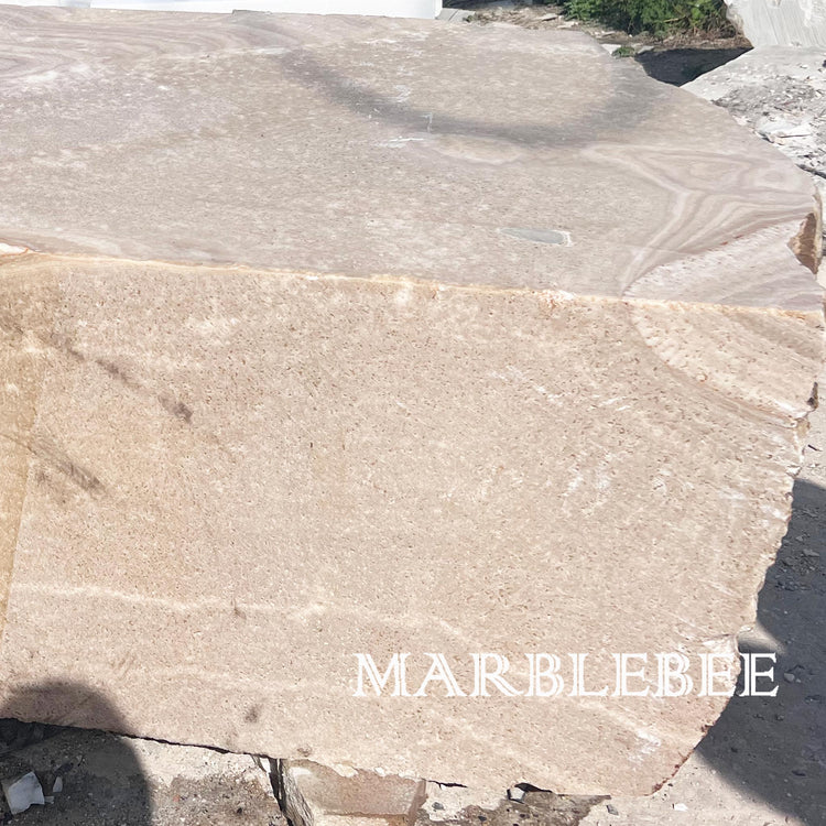 Semi-Transparent Travertine Marble Sample