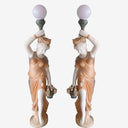 Buy Marble Lamp Post With Goddess Statues