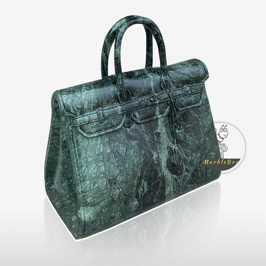 Green Marble Solid Stone Handbag For Sale