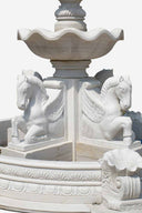 Winged horses statue 3 tier fountain