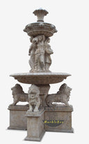 Buy Garden fountain Four Lions