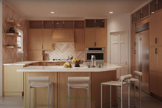 Color Your Kitchen, Anchor It with Marble