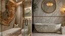 Designer-Approved Marble Slab Colors Picks for Eclectic Bathrooms
