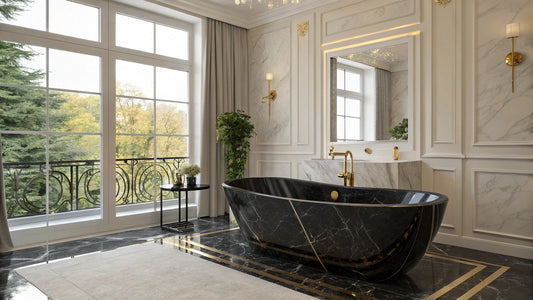 Black Marble Bathtub Trend 2025