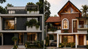 16 House Front Design Ideas Using Partial Stone Cladding