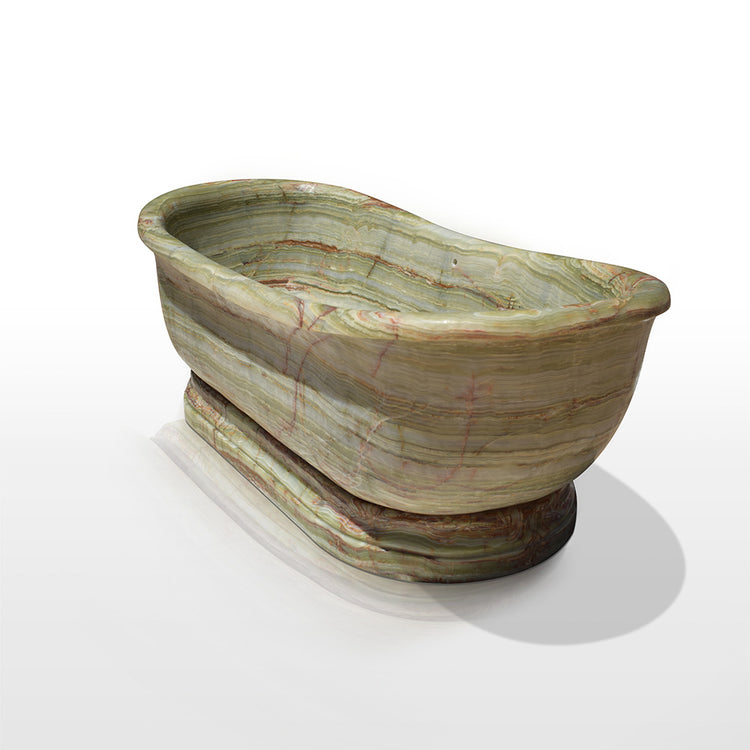 Green Onyx Bathtub – Hand-Carved luxury tub by MarbleBee