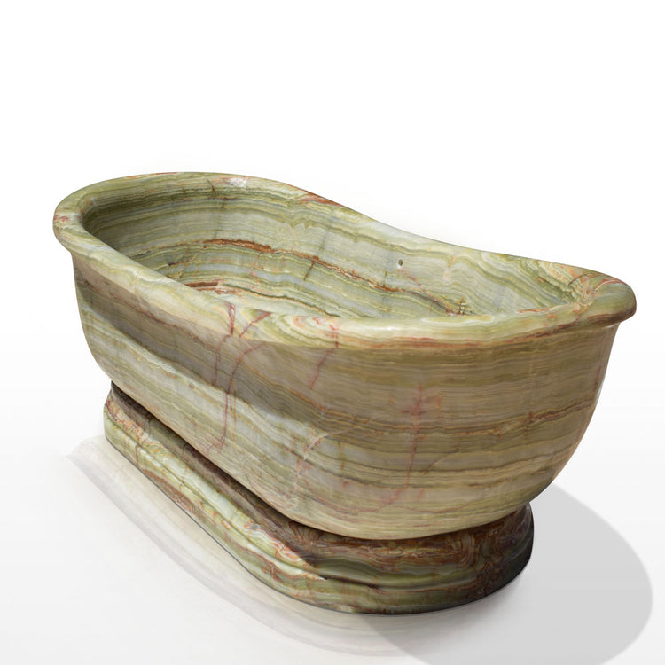 Green Onyx Bathtub – Hand-Carved luxury tub by MarbleBee