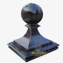 black marble ball finials front yard