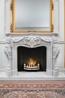White Marble Fireplace Surround Rococo Style