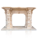 Beige Marble fireplace surround for grand estate