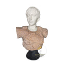 Marble bust in white marble + sunsent red - Image 3