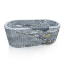 Grey Marble Bathtub | Orobico Veined Sculpted 70.87" Long
