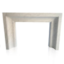White stone fireplace Bolection Volaska Marble