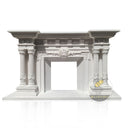 Marble Mantel Classical White Fireplace 59" Tall