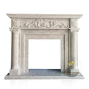 Marble Mantel Hand Carved Fireplace Surround 42" Tall