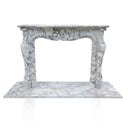 Marble Mantel Hand-Carved Baroque 47" Tall