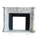Marble Mantel with Hand Carved Details 47" Tall