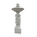 Marble Statue Fountain With Playful Cherubs Marble Pedestal 98" Tall