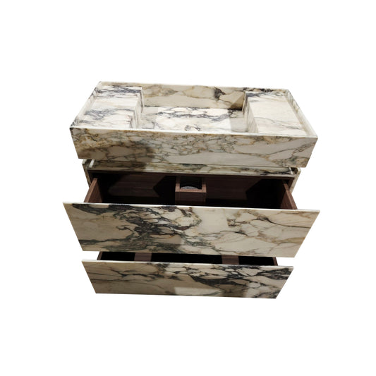 Marble Vanity with Drawer and Sink