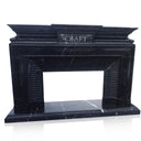 Black Marble Fireplace Mantel 55" Tall