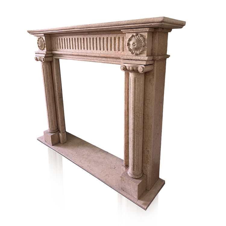 Egyptian Beige Georgian Marble Fireplace