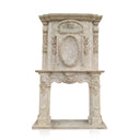 Travertine Tall Fireplace French Style Overmantel