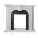 White And Marble Fireplace 45" Tall