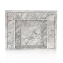 Modern Marble fireplace White Arabescato