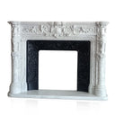 Marble Mantel with Hand Carved Details 47" Tall