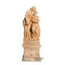 Stone sculpture of Mother and Daughter in Sunset Red Marble