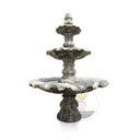 Tiered Bird Bath With Variegated Marble 110" Tall