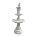 Cascading Marble Statuary Fountain with Playful Cherub Statue 65" tall